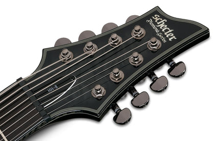 Schecter Hellraiser Hybrid C 8 8 String in Trans Black Burst