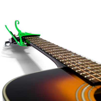 Kyser Quick Change Acoustic Guitar Capo in Neon Green