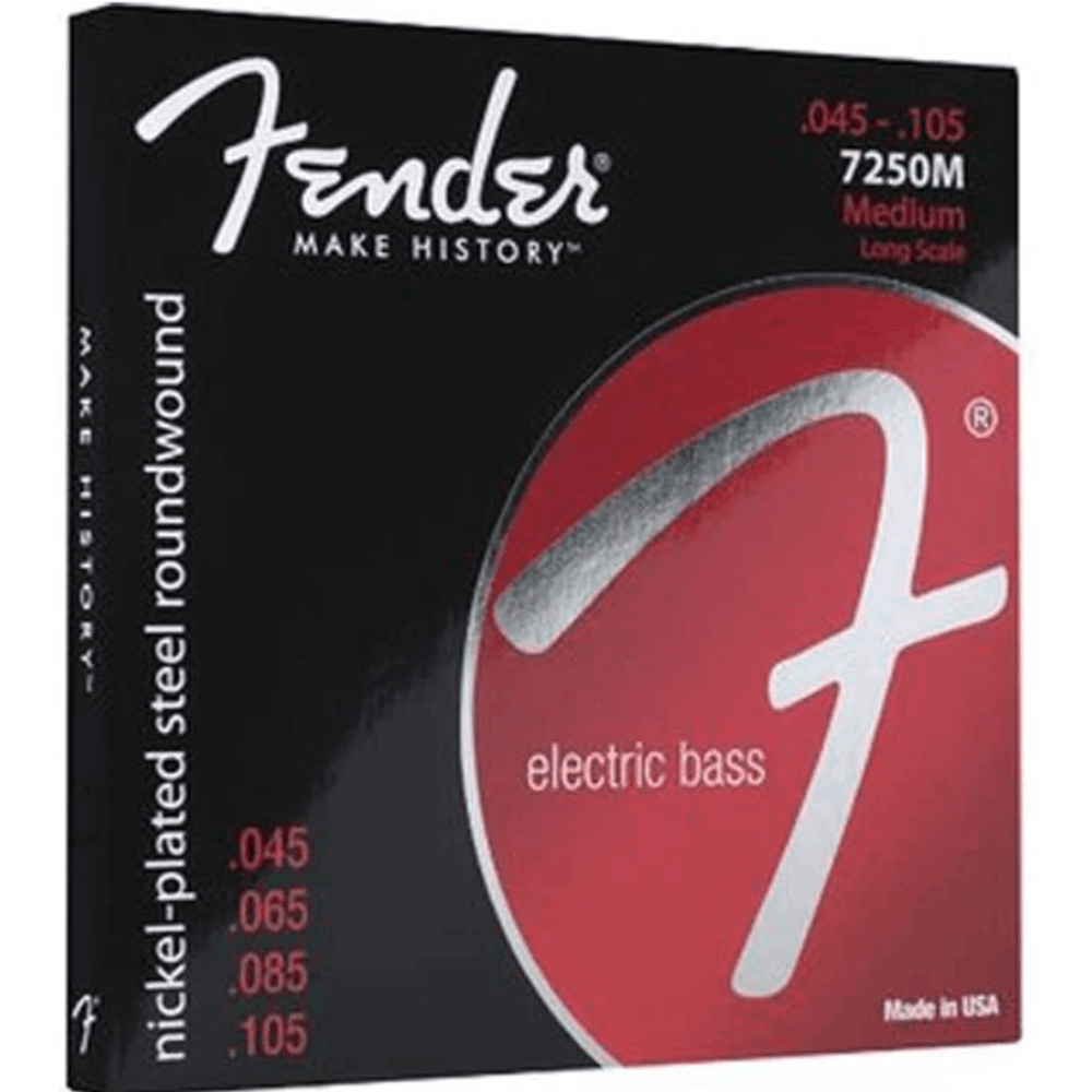 Fender 7250M Nickel Plated Long Scale Bass Strings .045-.105 Gauge