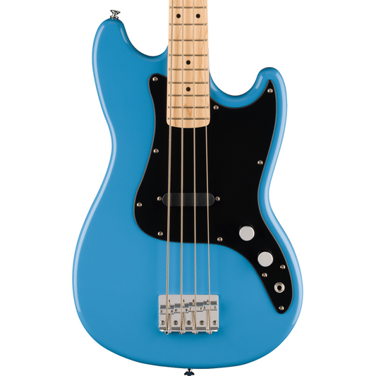 Squier FSR Squier Sonic Bronco Bass, Maple Fingerboard, Black Pickguard in California Blue