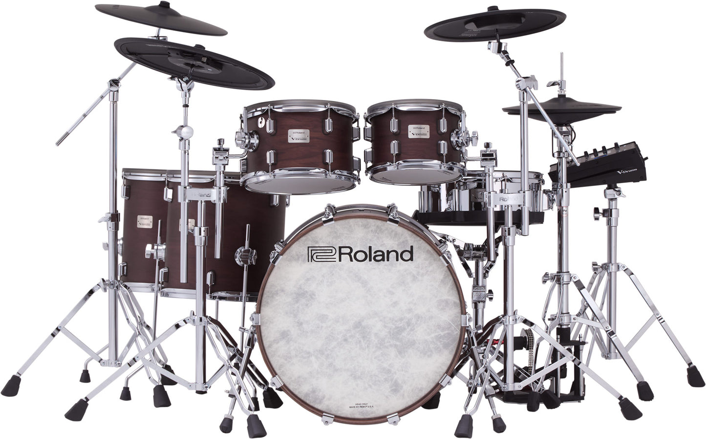 Roland VAD716 V-Drums Acoustic Design Kit in Satin Walnut