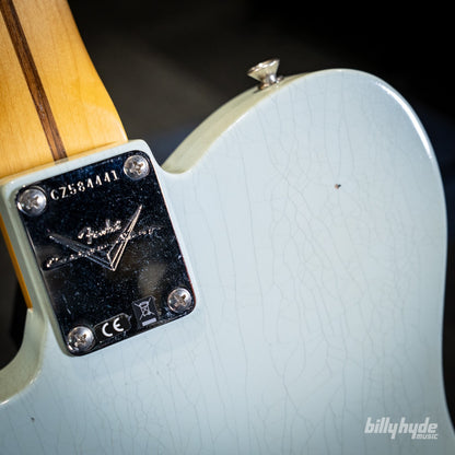 Fender Custom Shop 1955 Telecaster Journeyman Relic with Closet Classic Hardware Electric Guitar in Super Aged Sonic Blue