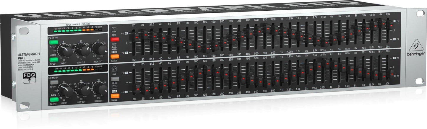 Behringer FBQ3102HD ULTRAGRAPH Pro High Definition 31 Band Stereo Graphic Equalizer