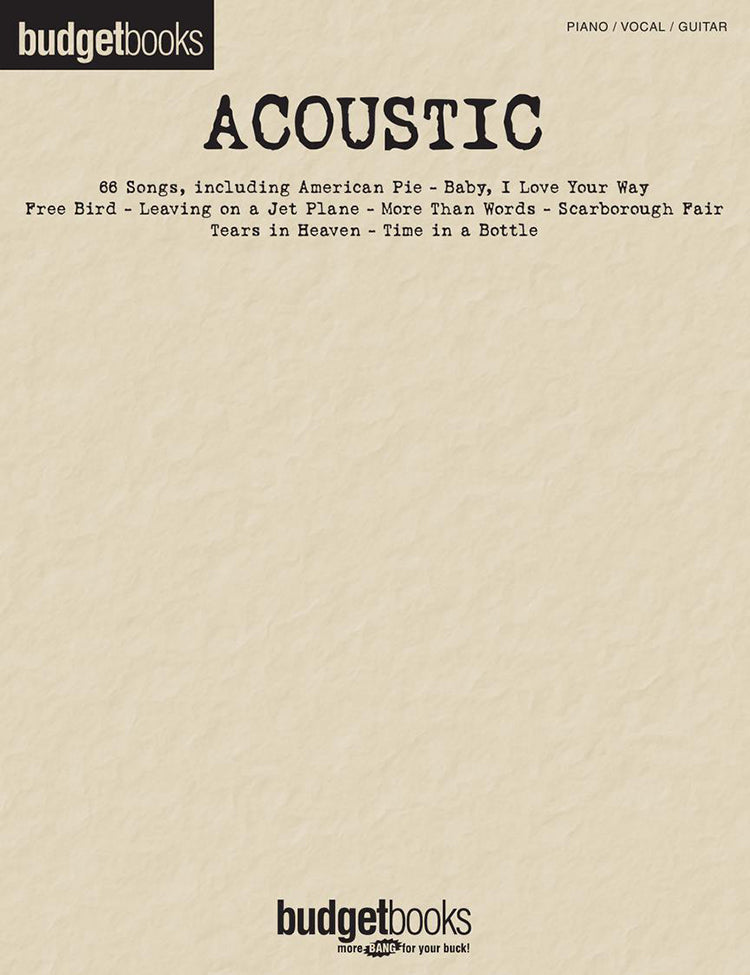 Acoustic Budget Books PVG