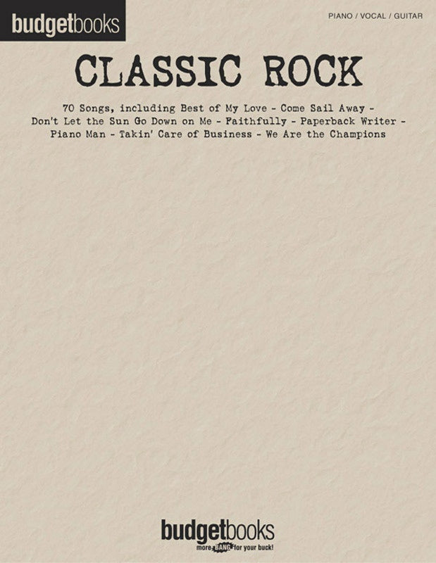 Budget Books Classic Rock PVG