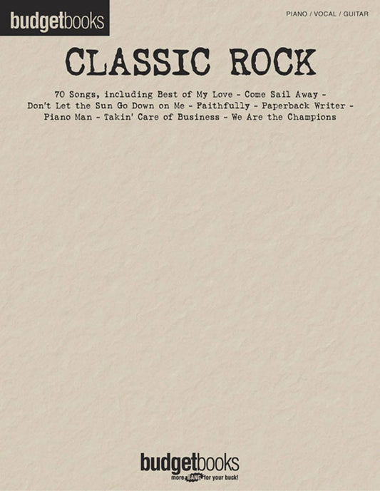 Budget Books Classic Rock PVG