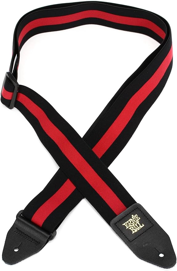 Ernie Ball Comfort Stretch Guitar Or Bass Strap in Racer Red