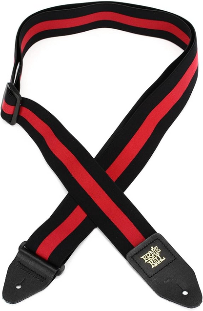 Ernie Ball Comfort Stretch Guitar Or Bass Strap in Racer Red