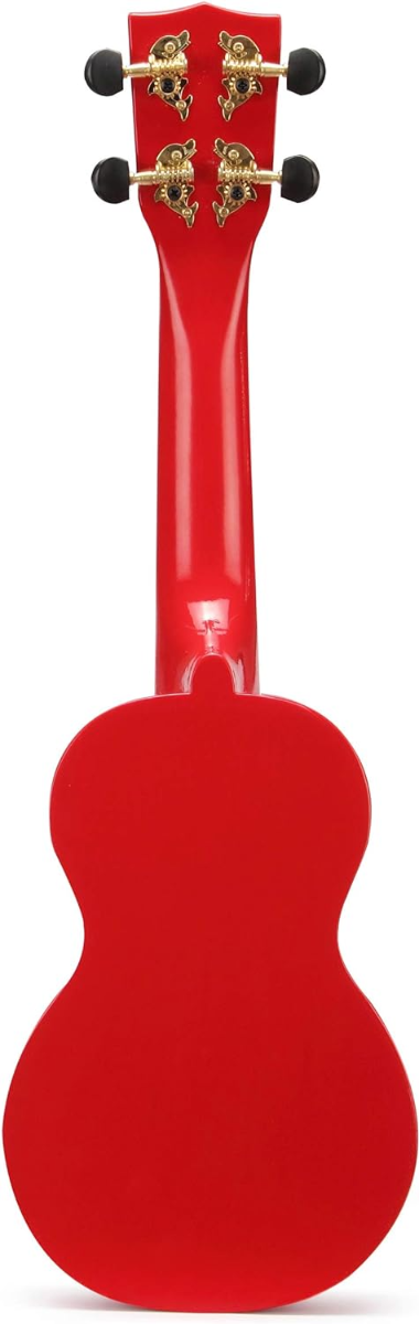 Mahalo Rainbow Series with Learn 2 Play Essentials Accessory Ukulele Pack in High Gloss Red