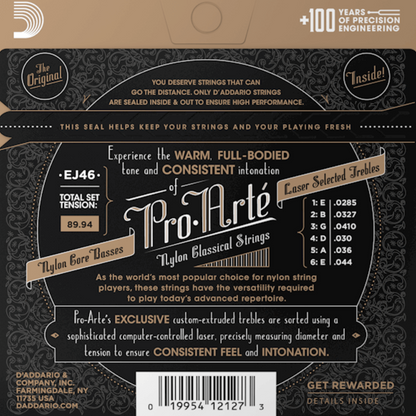 D'Addario EJ46 Pro Arte Nylon Classical Guitar Strings Hard Tension