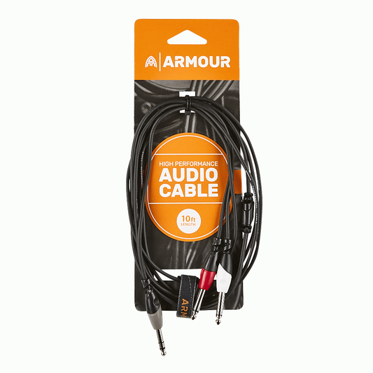 Armour SYC4 10FT High Performance 1/4" Stereo To 2X1/4" Mono Cable