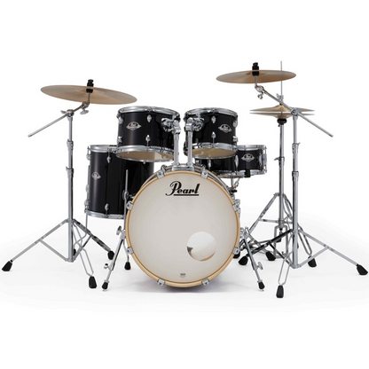 Pearl Export Plus 5-Piece Fusion Kit Drum Kit with PlanetZ Cymbals in Jet Black