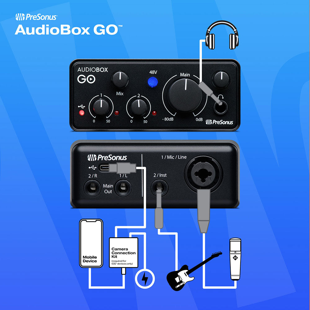 PreSonus AudioBox GO Compact 2x2 USB Audio Interface