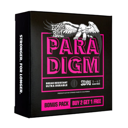 Ernie Ball 3373 Paradigm Super Slinky 3 Pack Electric Guitar Strings 9-42 Gauge