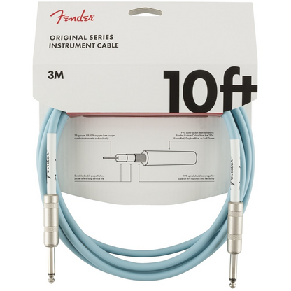 Fender Original Series Instrument 10 feet Cable in Daphne Blue