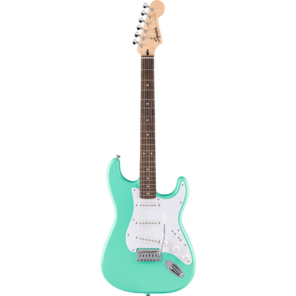 Squier FSR Squier Sonic Stratocaster, Laurel Fingerboard, White Pickguard in Sea Foam Green