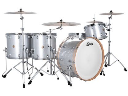 Ludwig Continental 1 Up 2 Down 5 Piece Shell Pack in Silver Sparkle