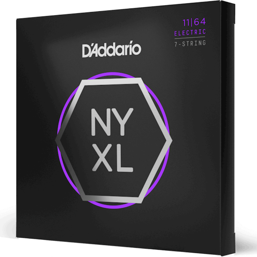 D'Addario NYXL1164 Nickel Wound 7 String Electric Guitar Strings Medium 11-64 Gauge
