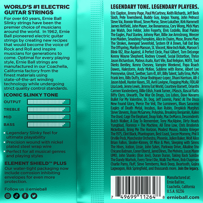 Ernie Ball Not Even Slinky Nickel Wound Electric Guitar Strings 3 Pk 12-56 Gauge