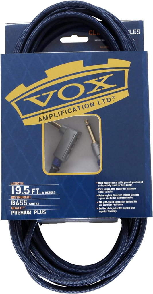 VOX VBC19 6M BASS CABLE in BLUE