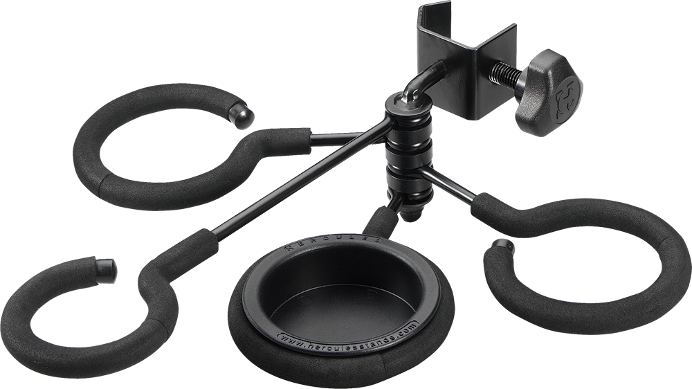 Hercules HA100 Mute Holder Clamps to Mic Stand