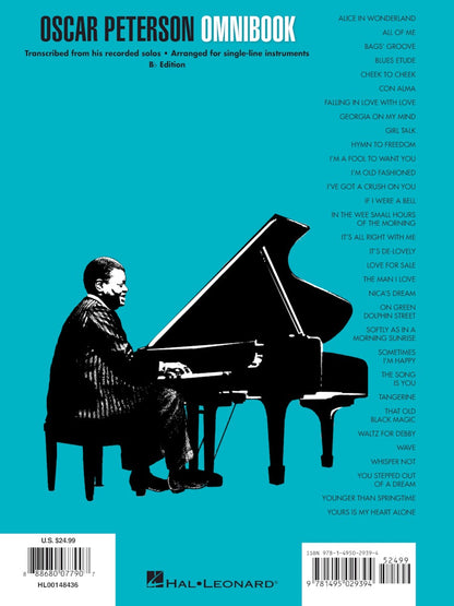 Oscar Peterson Omnibook B Flat Instruments