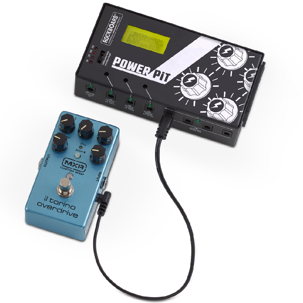 RockBoard 30cm Angled to Straight Power Supply Cable in Black