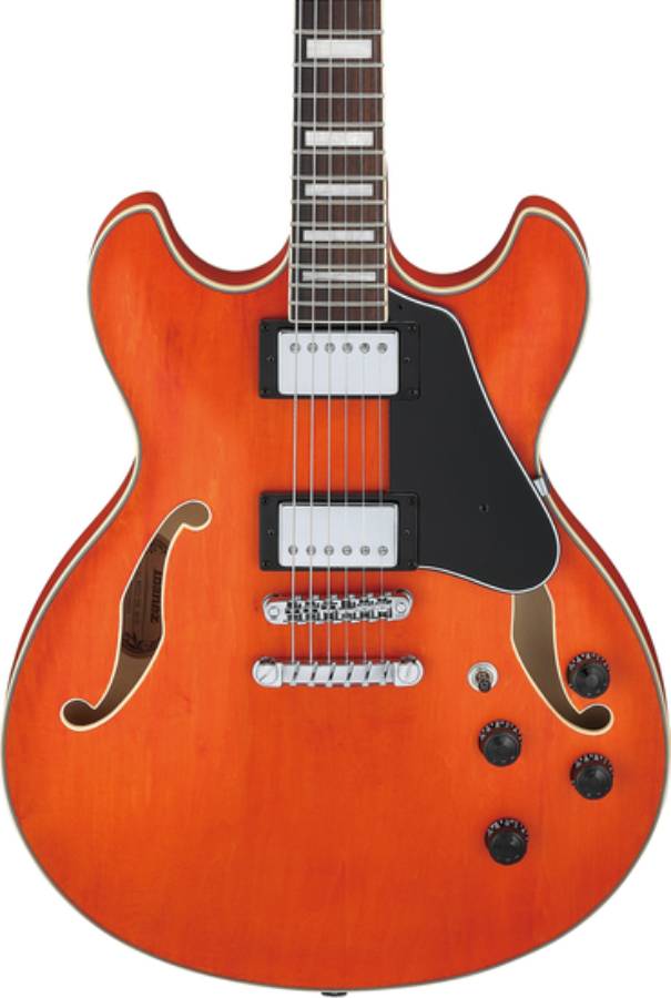 Ibanez Artcore AS73T Semi Hollow Electric Guitar in Transparent Tangerine Flat