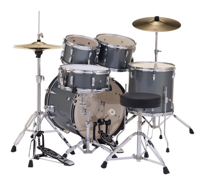 Pearl Roadshow 5 Piece Fusion Drum Kit in Charcoal Metallic