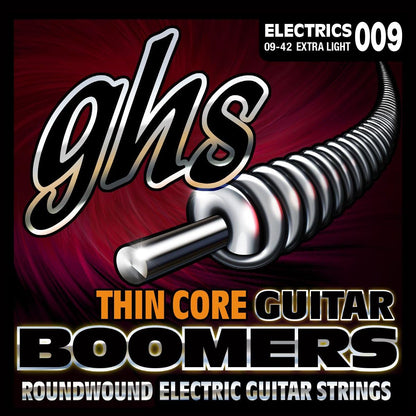 GHS TC GBXL Thin Core Boomers Electric Guitar Strings Extra Light 9-42 Gauge