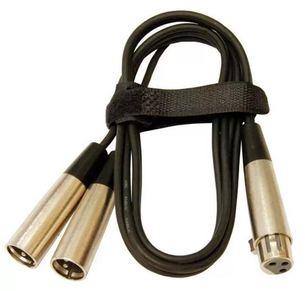 UXL PYX13 1m Y Cable XLRF TO 2xXLRM Plugs