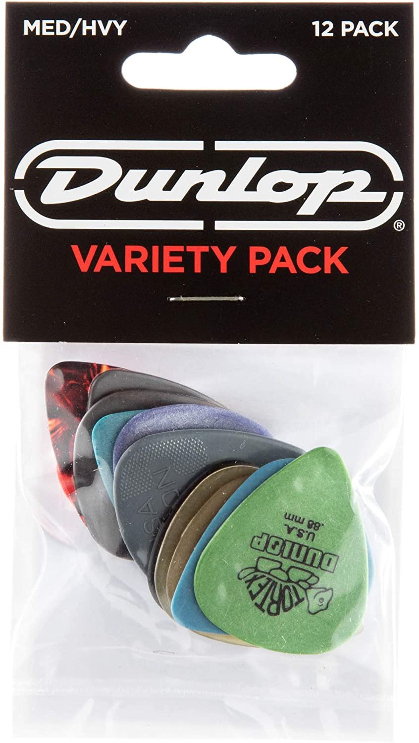 Jim Dunlop Variety Guitar Pick 12 Pack Medium & Heavy