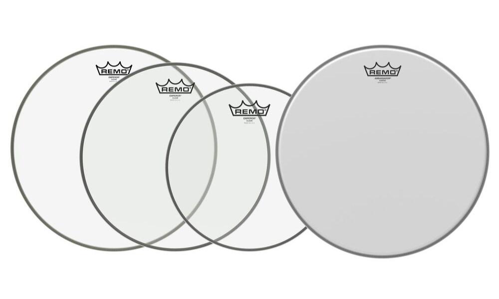 Remo Emperor Clear 10"/12"/14" Fusion Pro Pack