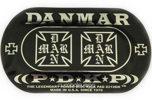 Danmar BB1458 Double Kick Bass Drum Impact Pad Iron Cross