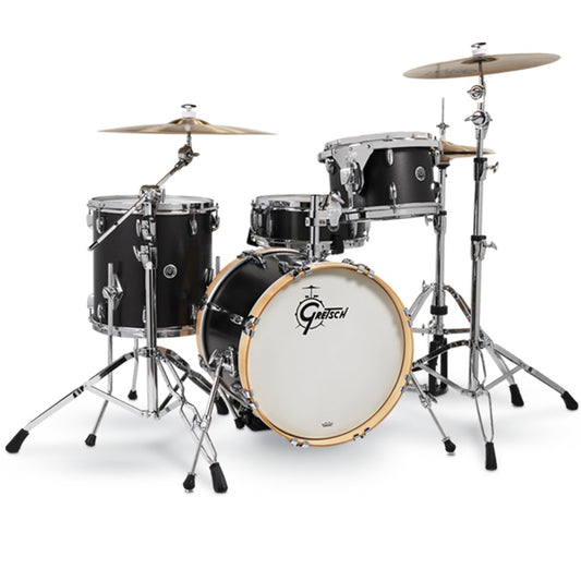 Gretsch Drums Brooklyn 4-Piece Shell Pack in Satin Black Metallic