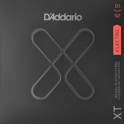 D'Addario XTE1052 XT Nickel Plated Electric Guitar Strings Light Top Heavy Bottom  .010-.052 Gauge