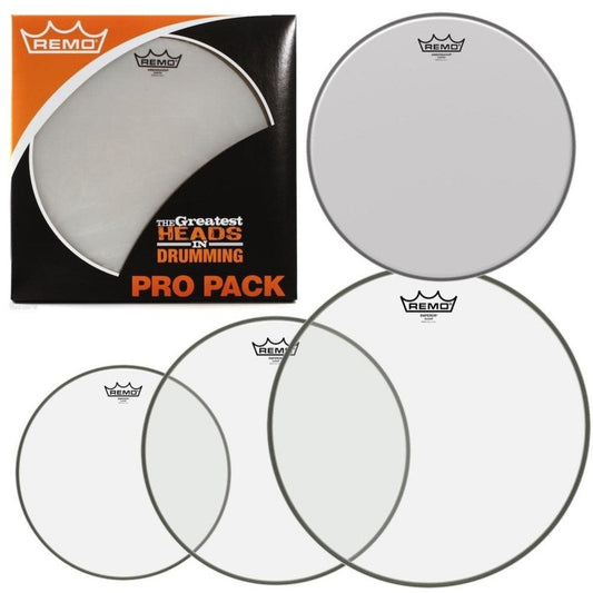 Remo PP1860BE 10", 12", 16" Clear Emperors and 14" Coated Ambassador ProPack