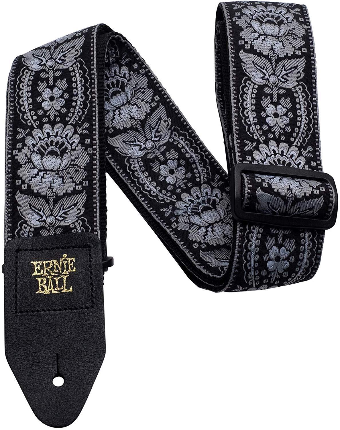 Ernie Ball Classis Jacquard Guitar Or Bass Strap in Royal Orleans Silver