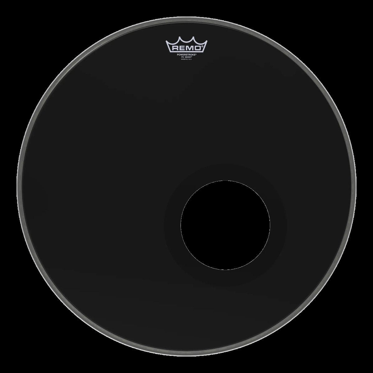 Remo Powerstroke P3 5" Dynamo Installed Ebony 20" Drumhead