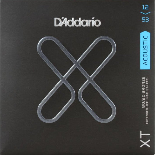 D'Addario XT 80/20 Bronze Acoustic Guitar Strings 12-53 Gauge