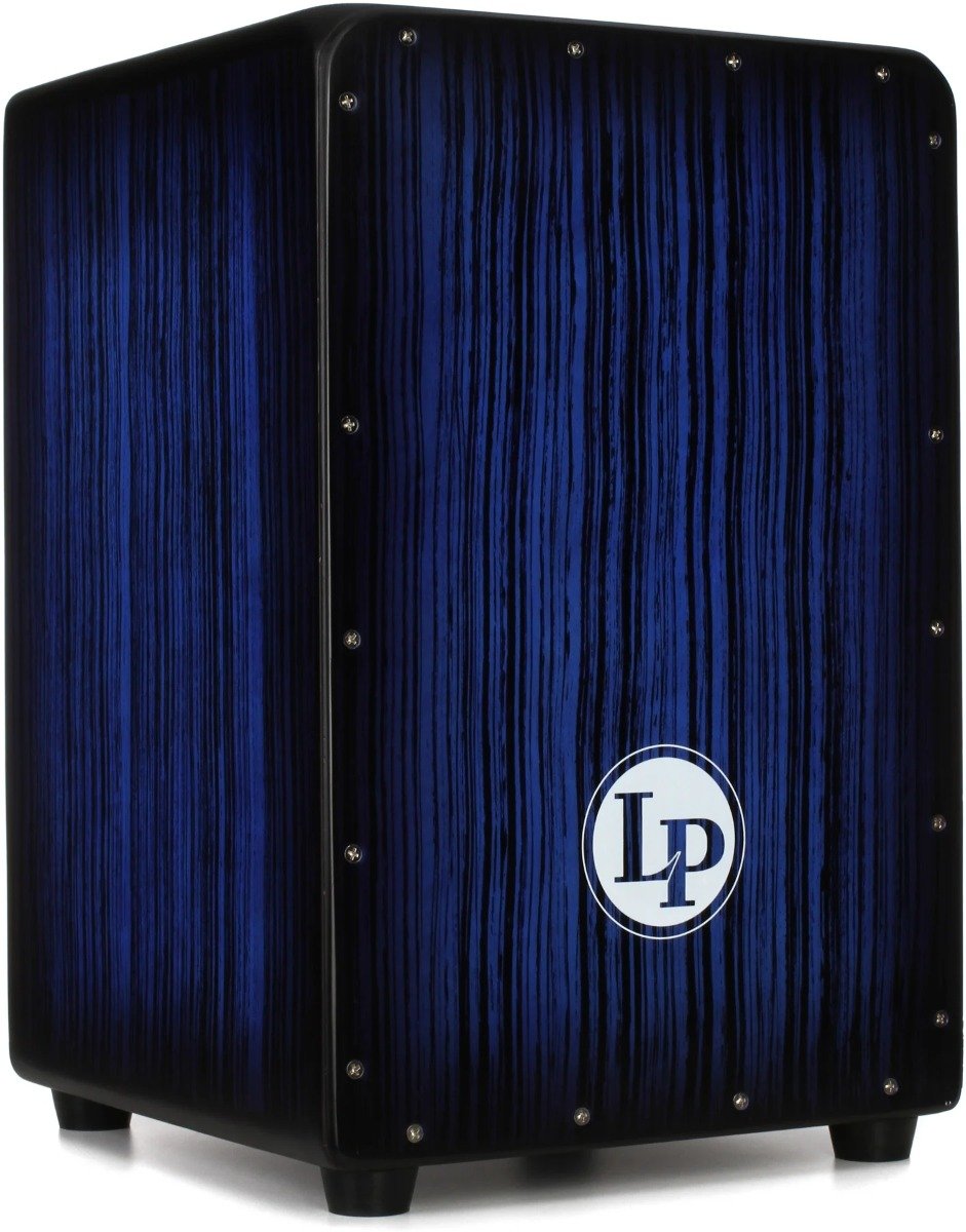 Latin Percussion Aspire Accents Cajon in Blueburst Streak
