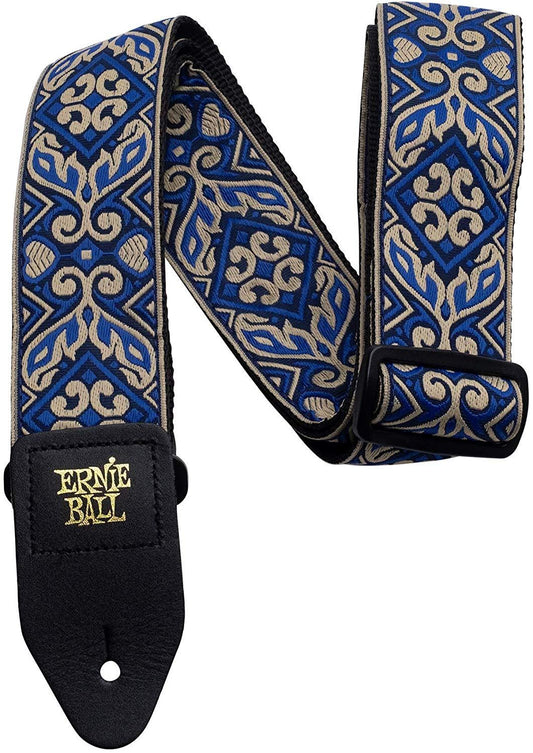 Ernie Ball Classis Jacquard Guitar Or Bass Strap in Tribal Blue