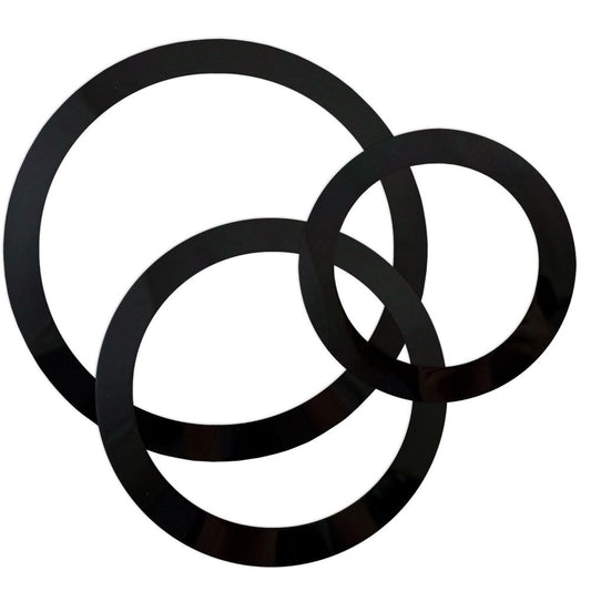 Remo DM 0579 70 DynamO Bass Head Cutting Template Pack 5"/7"/9" in Black