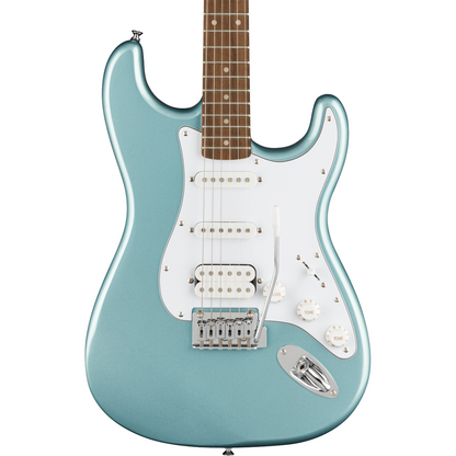 Squier FSR Affinity Series Stratocaster HSS, Laurel Fingerboard, White Pickguard in Ice Blue Metallic