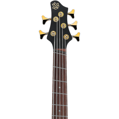 Ibanez BTB605LM 5-String Electric Bass Guitar in Black Flat