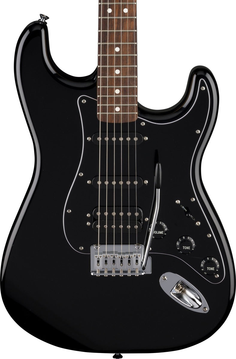 Fender Standard Stratocaster HSS, Laurel Fingerboard in Black Pickguard in Black