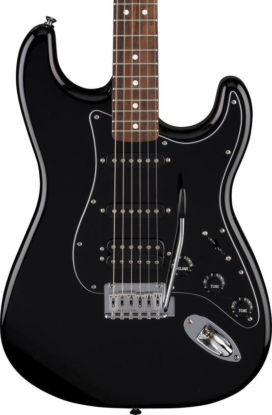 Fender Standard Stratocaster HSS, Laurel Fingerboard in Black Pickguard in Black