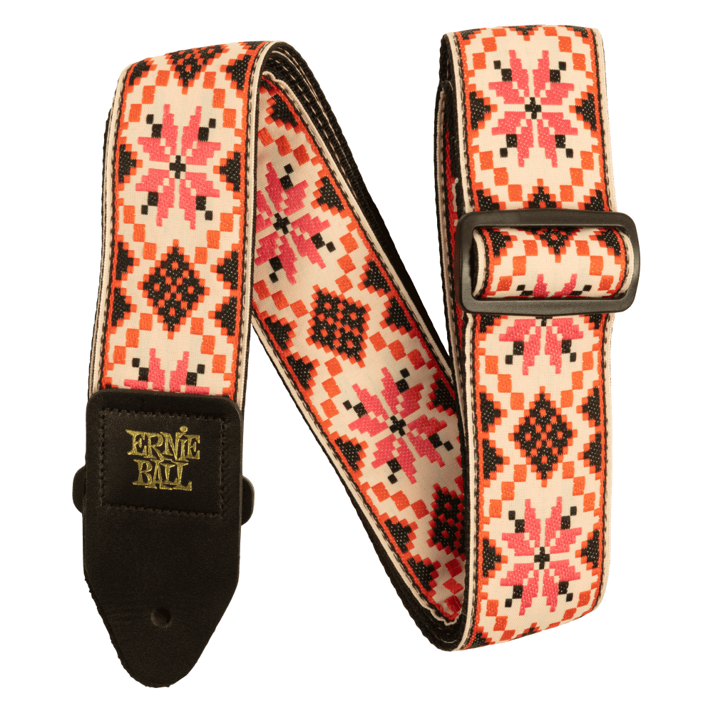 Ernie Ball Classis Jacquard Guitar Or Bass Strap in Cinnamon Needlepoint
