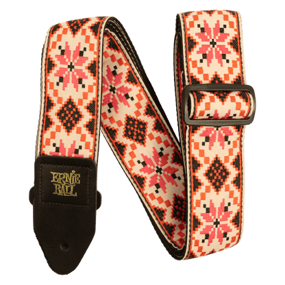 Ernie Ball Classis Jacquard Guitar Or Bass Strap in Cinnamon Needlepoint