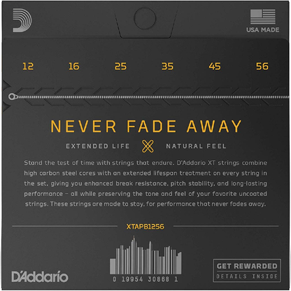 D'Addario XT Phosphor Bronze Acoustic Guitar Strings Light Top Medium Bottom 12-56 Gauge